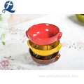 Customized Logo Glazed Small Casserole Ceramic Cookware